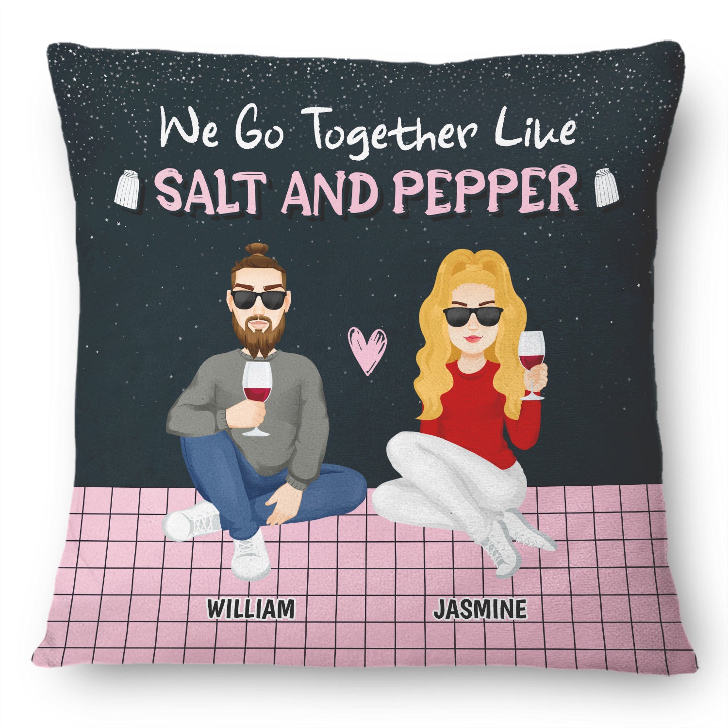 Like Salt And Pepper - Gift For Couples - Personalized Pillow
