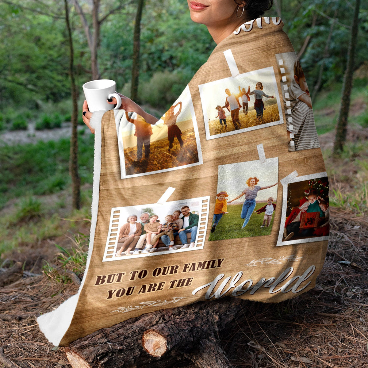 Custom Photo You Are The World - Gift For Mom & Dad - Personalized Fleece Blanket