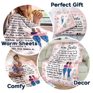 Sister Of My Soul - Gift For Bestie - Personalized Fleece Blanket