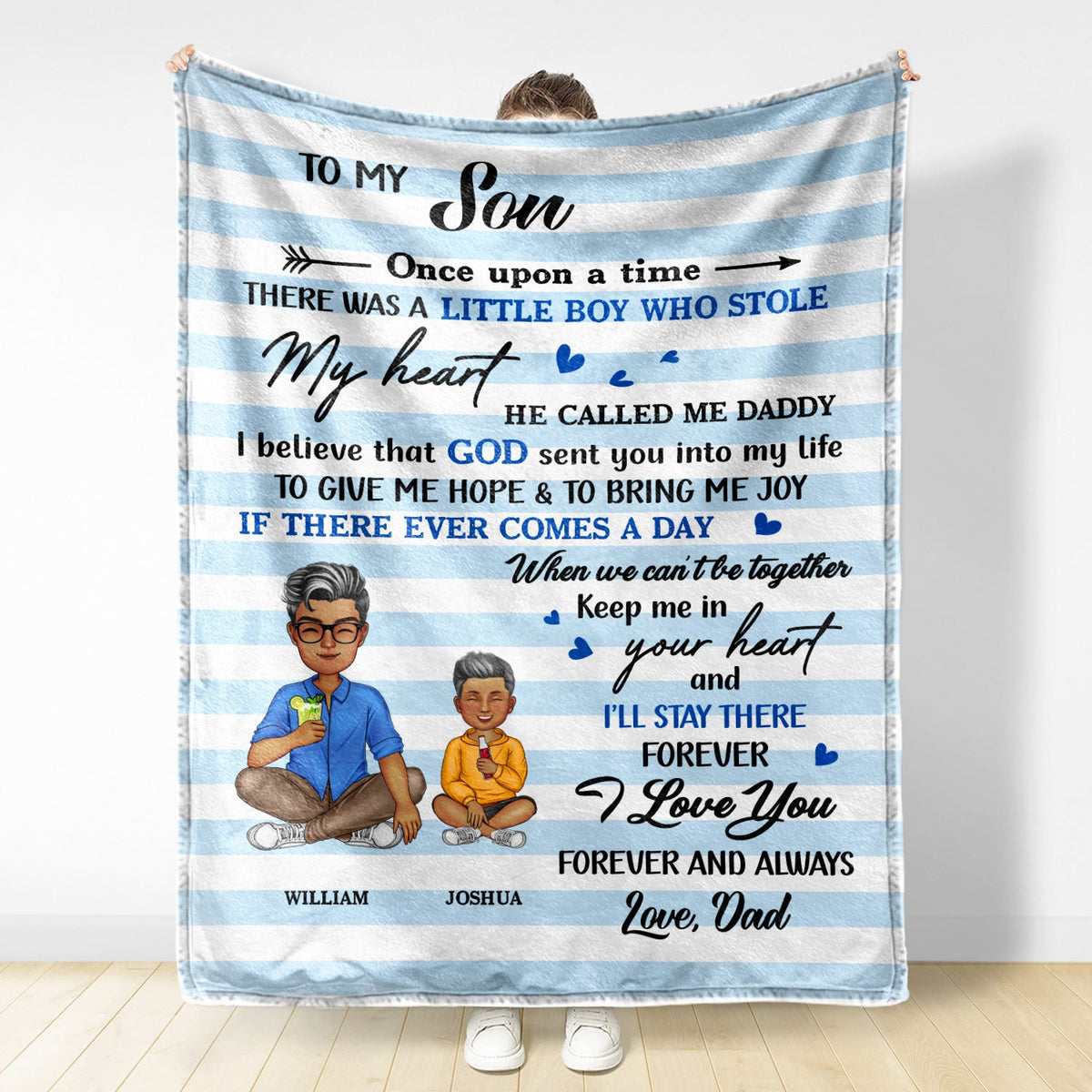 Mother To My Daughter Son Once Upon A Time - Gift For Kids - Personalized Fleece Blanket