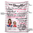 Mother To My Daughter Son Once Upon A Time - Gift For Kids - Personalized Fleece Blanket