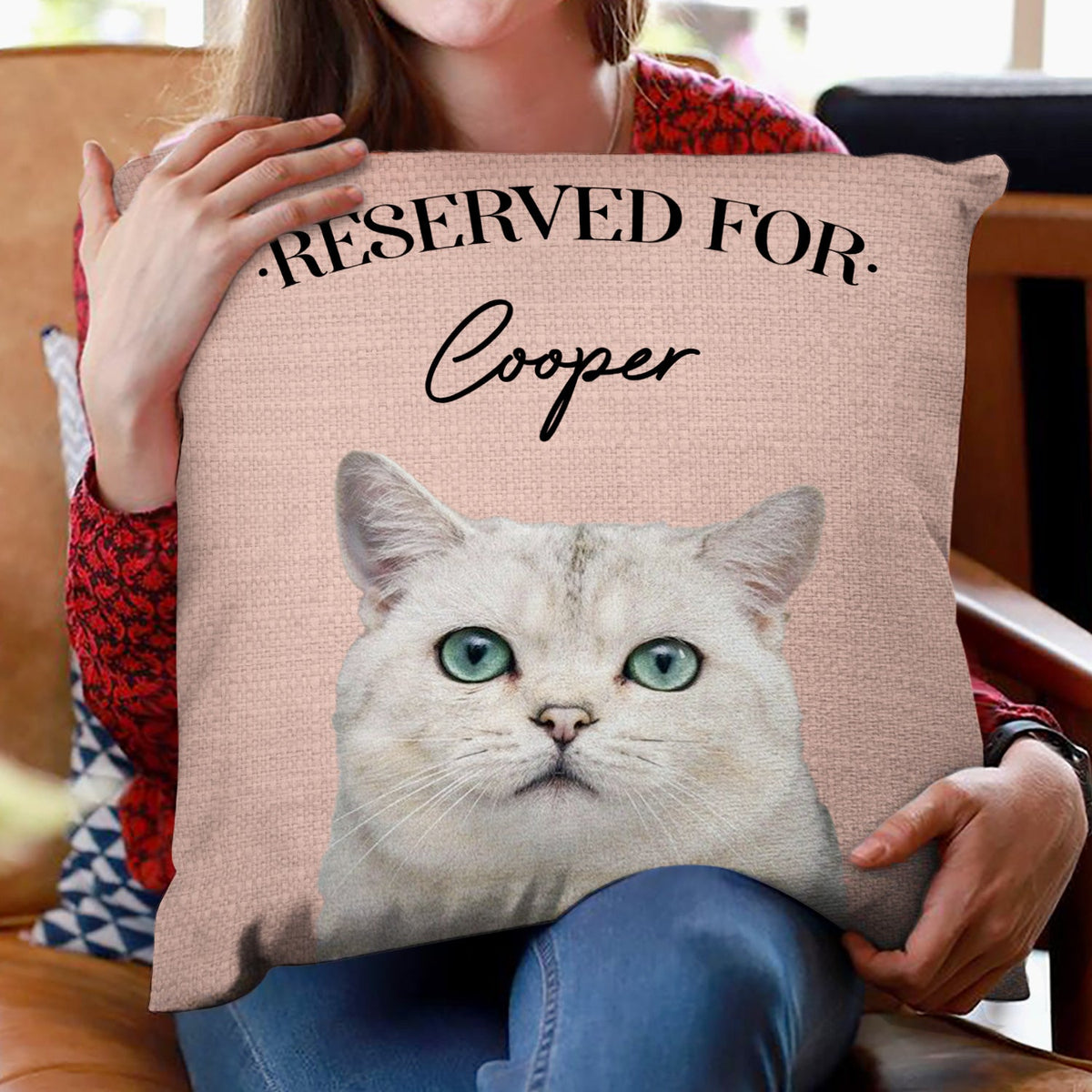 Custom Photo Pet Reserved For - Gift For Pet Lovers, Family - Personalized Pillow