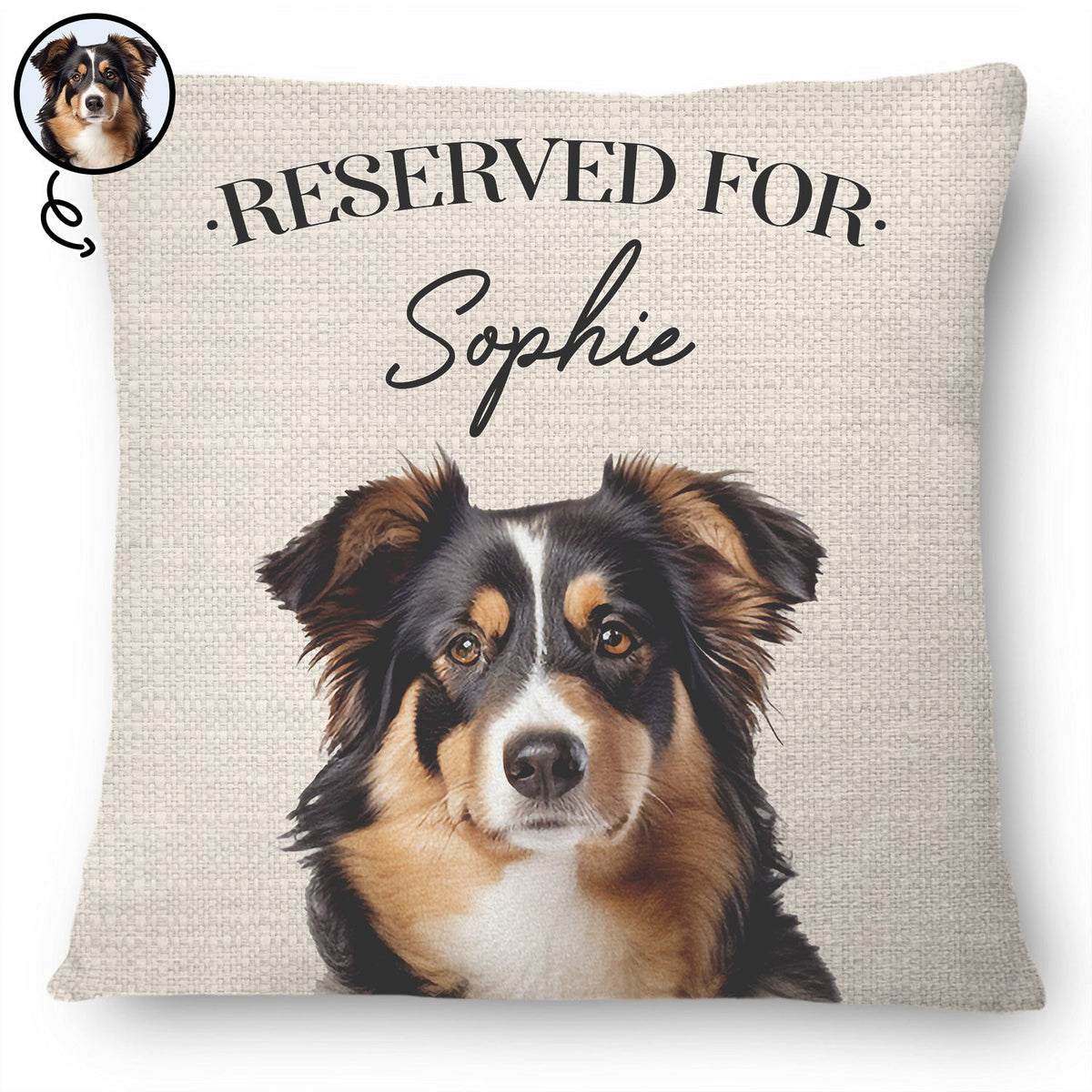 Custom Photo Pet Reserved For - Gift For Pet Lovers, Family - Personalized Pillow