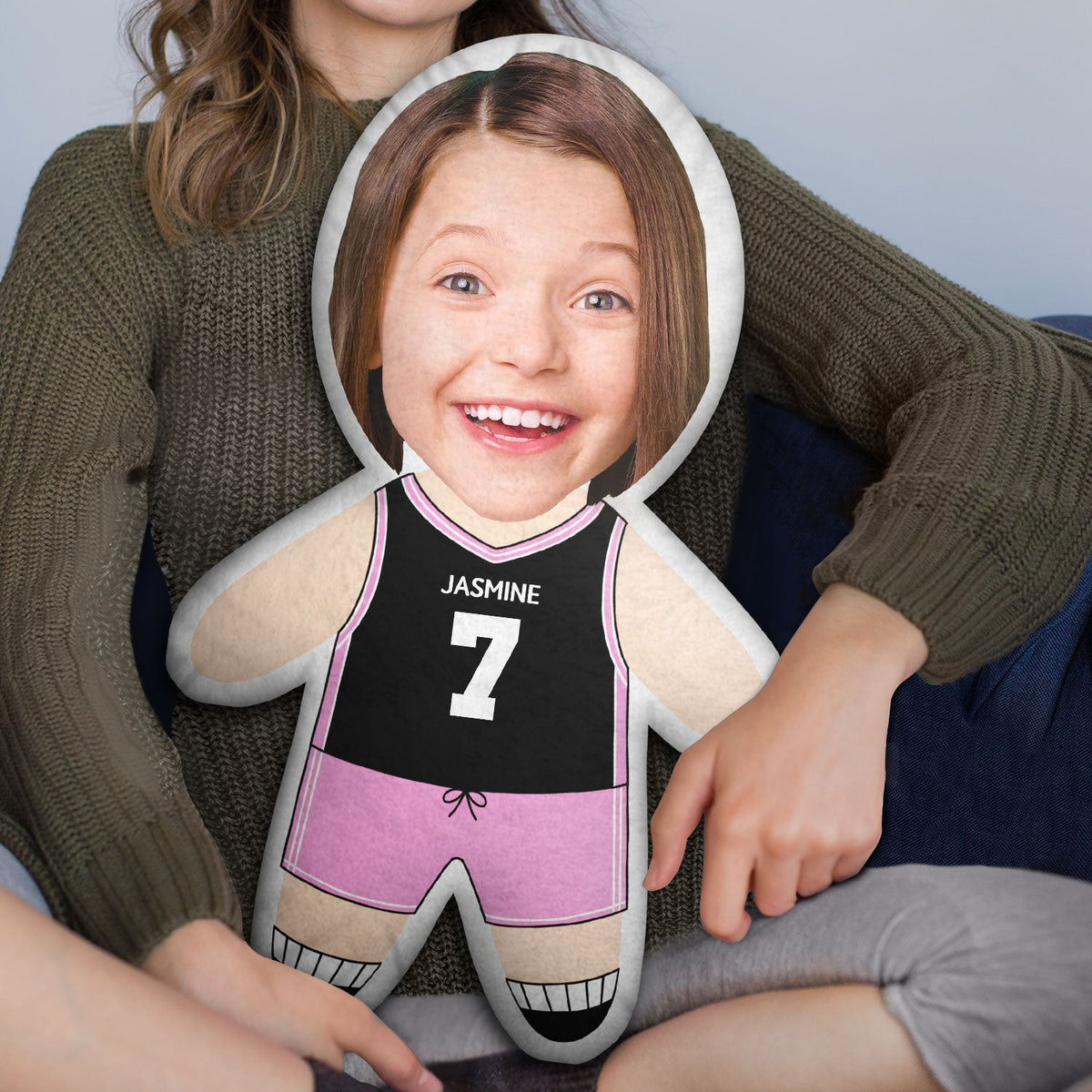 Custom Photo Basketball Team - Gift For Kids, Gift For Man - Personalized Custom Shaped Pillow