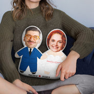 Découpe photo personnalisée pour couple de mariage - Cadeau pour couples - Oreiller personnalisé en forme de cœur