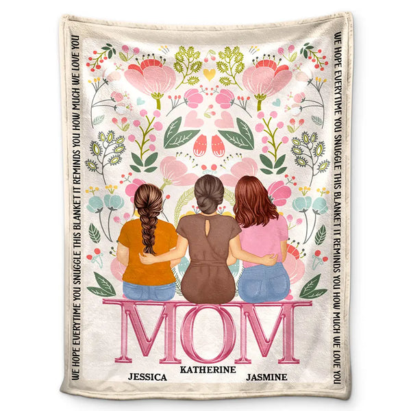 Combien nous t'aimons - Cadeau pour maman - Couverture polaire personnalisée