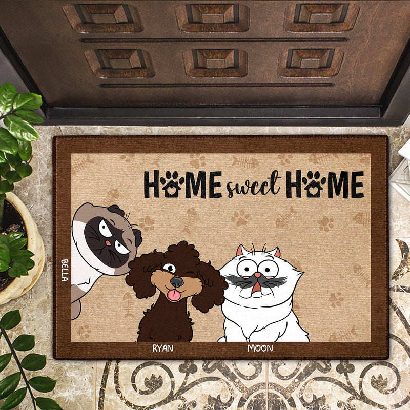 Pet Lovers Home Sweet Home - Gift For Pet Lovers - Personalized Doormat