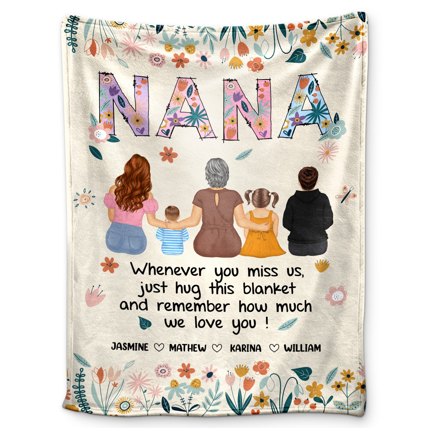 Remember How Much We Love You - Gift For Grandma - Personalized Fleece Blanket, Sherpa Blanket
