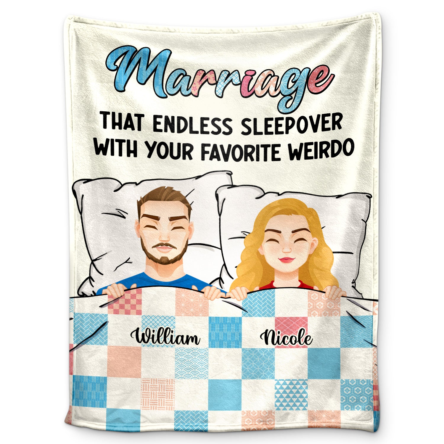 Endless Sleepover - Gift For Couples - Personalized Fleece Blanket, Sherpa Blanket