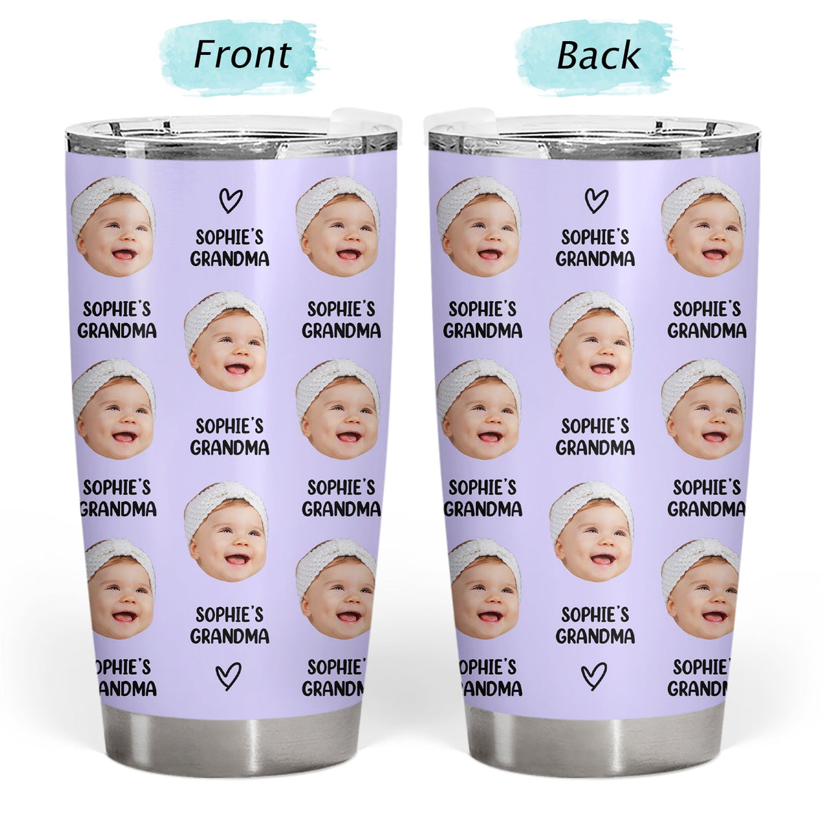 Custom Photo Best Nana Ever - Gift For Grandma - Personalized Tumbler