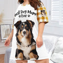 Custom Photo Best Mom Ever - Gift For Pet Lovers - Personalized Women's Sleep Tee