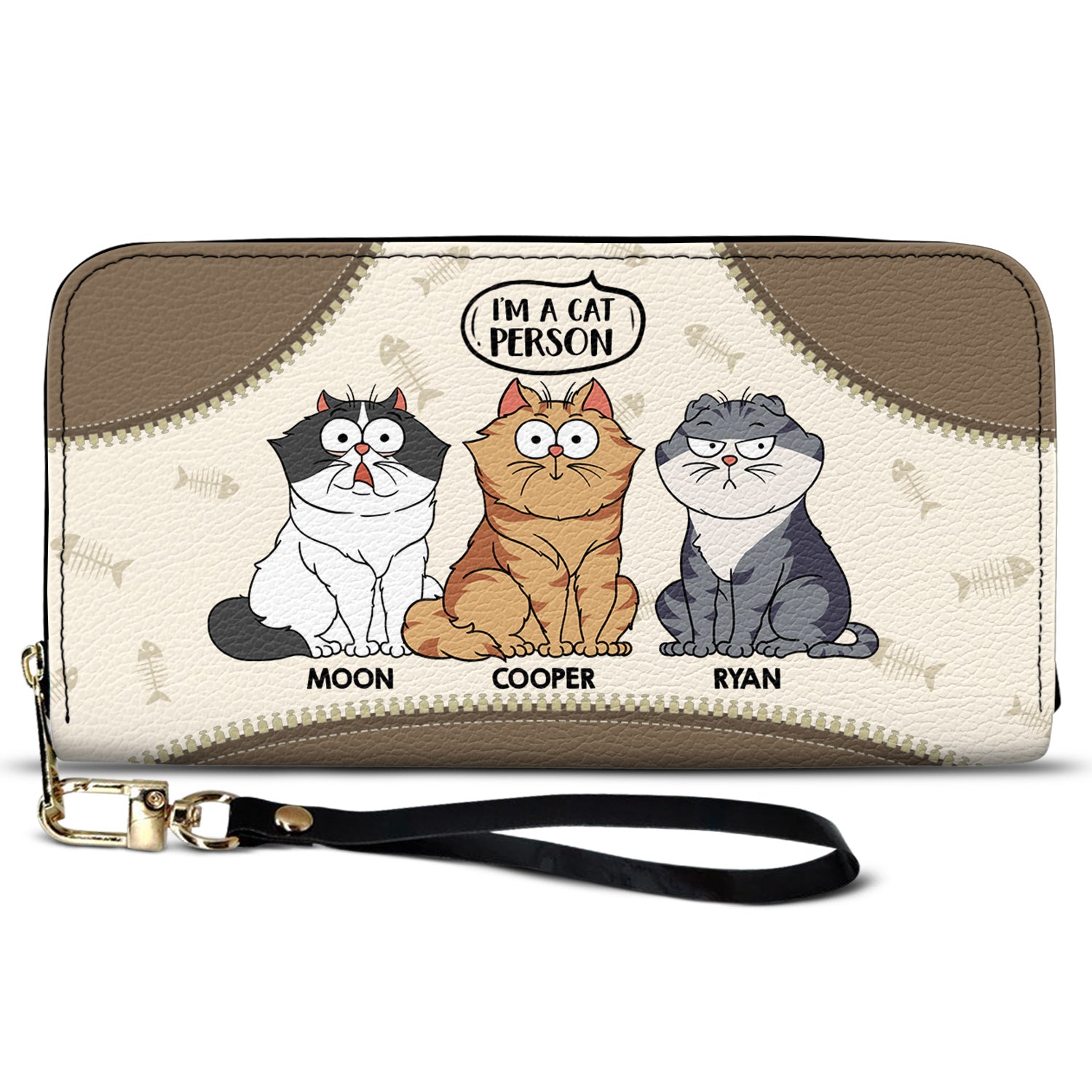 I'm A Cat Person - Gift For Cat Mom, Cat Lovers - Personalized Leather Long Wallet