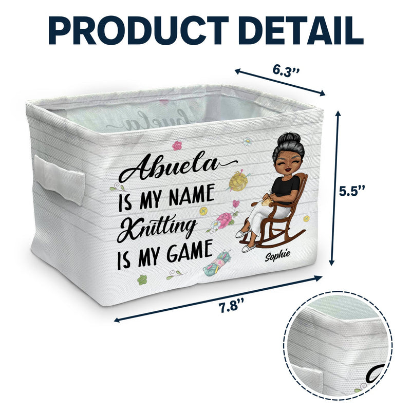 Knitting Is My Game - Gift For Grandma - Personalized Storage Box