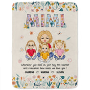 Chibi Remember How Much We Love You - Gift For Grandma - Personalized Fleece Blanket, Sherpa Blanket