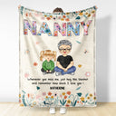 Chibi Remember How Much We Love You - Gift For Grandma - Personalized Fleece Blanket, Sherpa Blanket