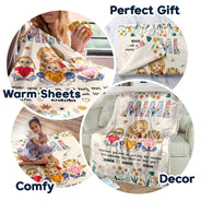 Chibi Remember How Much We Love You - Gift For Grandma - Personalized Fleece Blanket, Sherpa Blanket