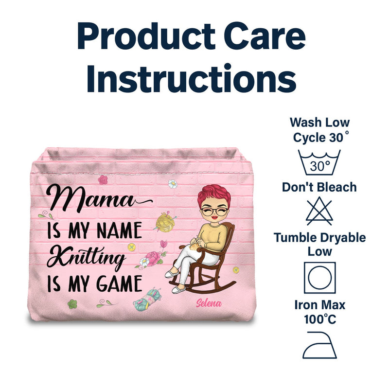 Knitting Is My Game - Gift For Mother - Personalized Storage Box