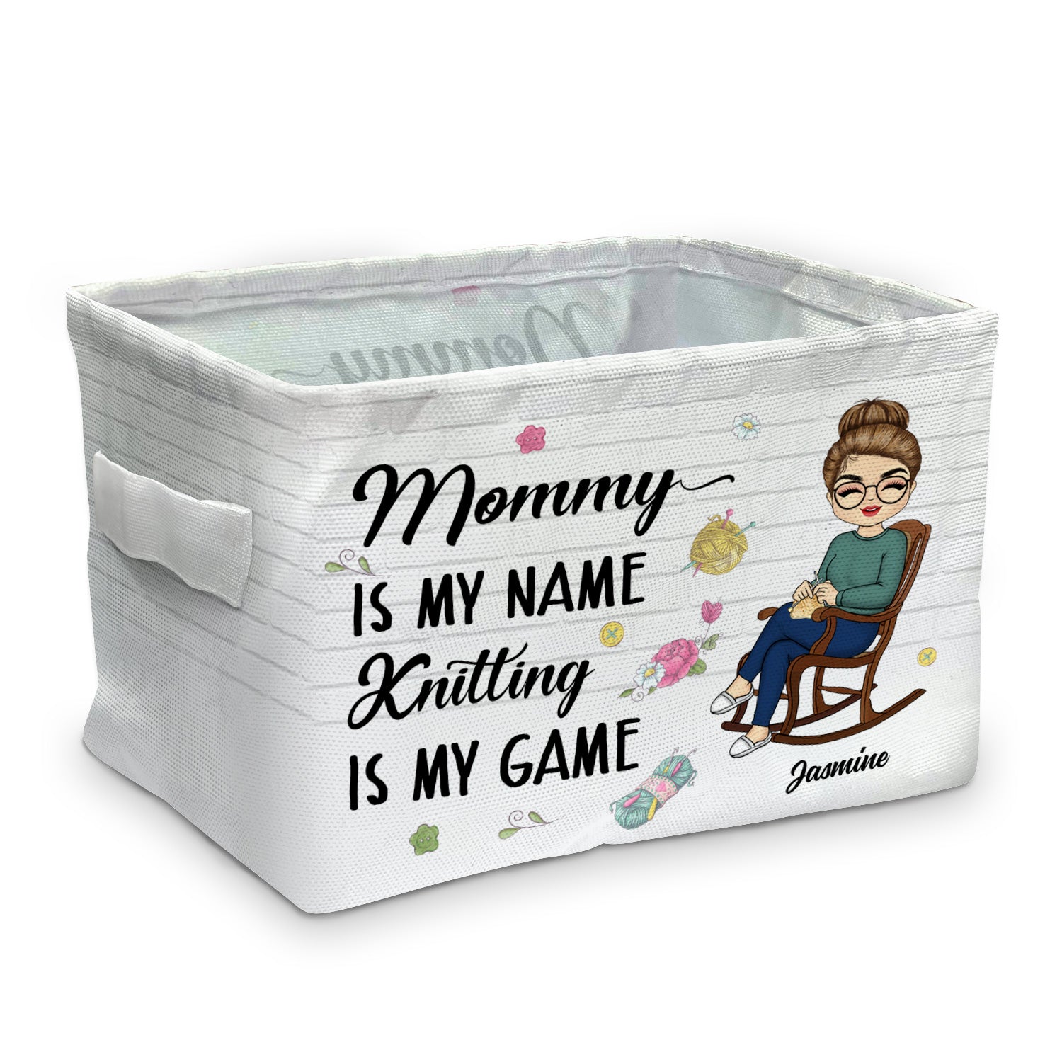 Knitting Is My Game - Gift For Mother - Personalized Storage Box