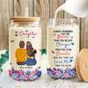 Braver Than You Believe - Gift For Daughter - Personalized Clear Glass Can