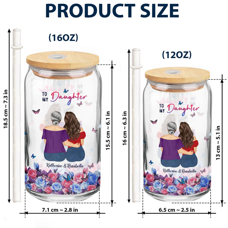 Braver Than You Believe - Gift For Daughter - Personalized Clear Glass Can
