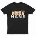 Floral Nana Title - Loving Gift For Mom, Mother, Mama, Grandma, Grandmother - Personalized T Shirt
