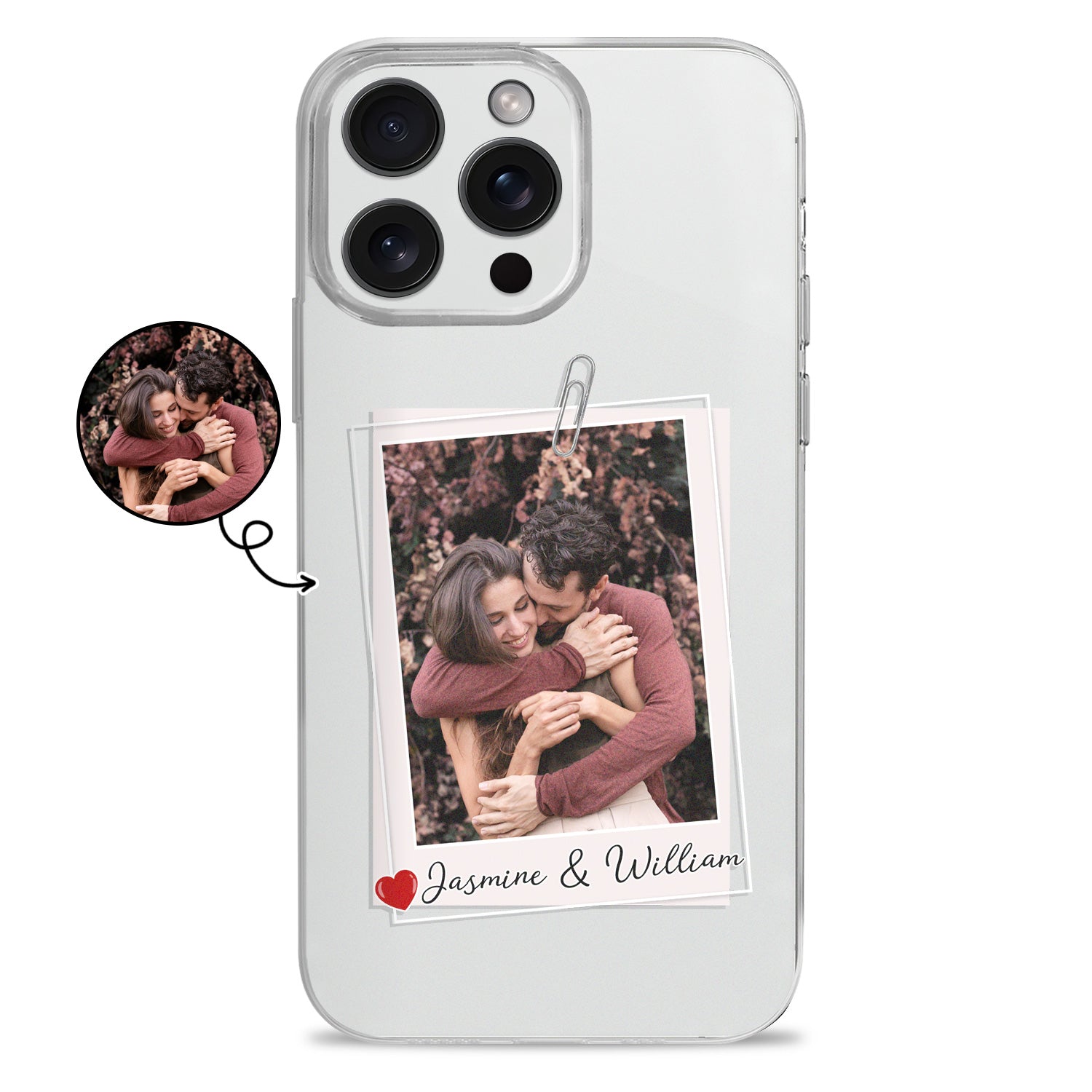 Custom Photo Clear Couple Family - Gift For Couples, Family, Yourself - Personalized Clear Phone Case