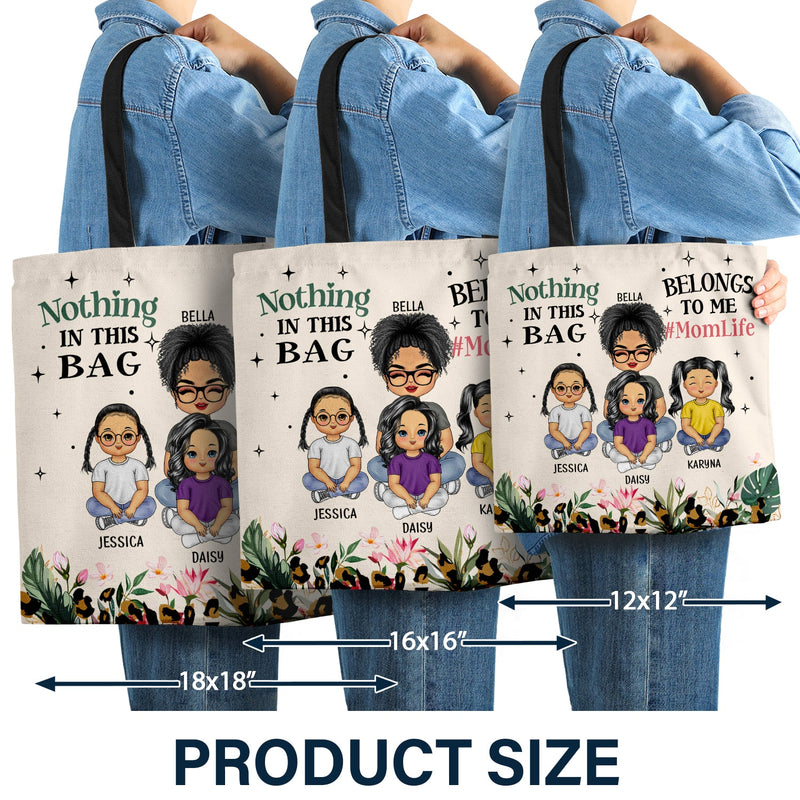 Nothing In This Bag - Gift For Mother - Personalized Zippered Canvas Bag