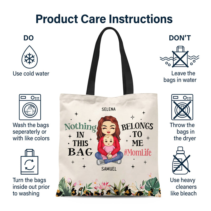 Nothing In This Bag - Gift For Mother - Personalized Zippered Canvas Bag