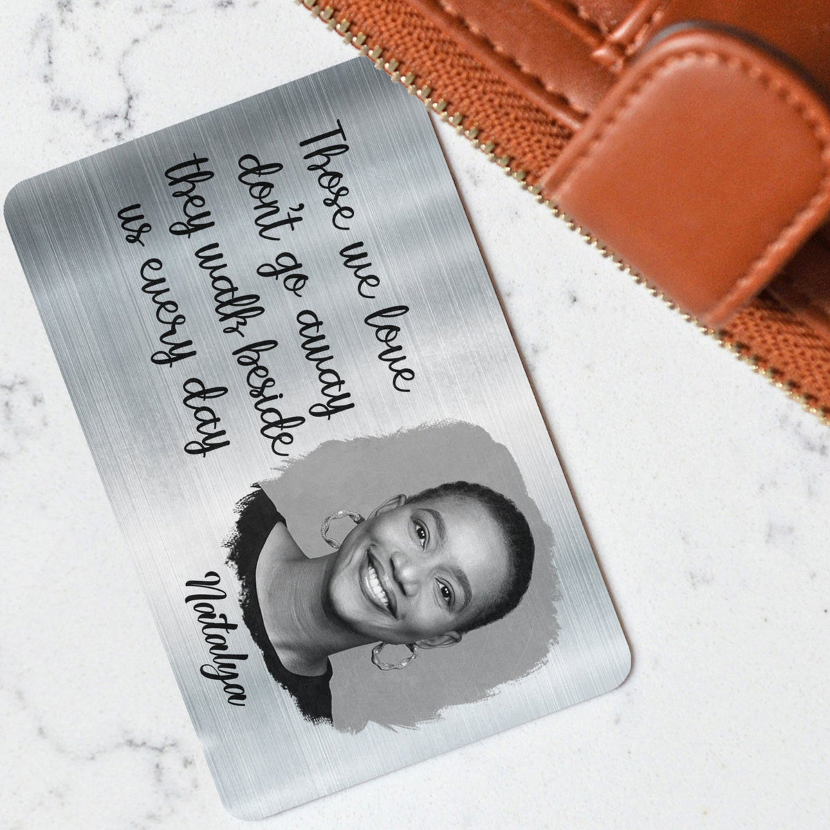 Custom Photo Memorial I'm Always With You - Personalized Aluminum Wallet Card