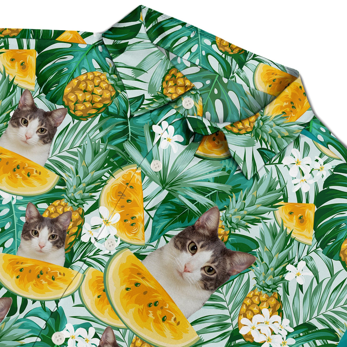 Custom Photo Family Pet Face - Gift For Yourself, Family, Hawaii Vibe - Personalized Hawaiian Shirt