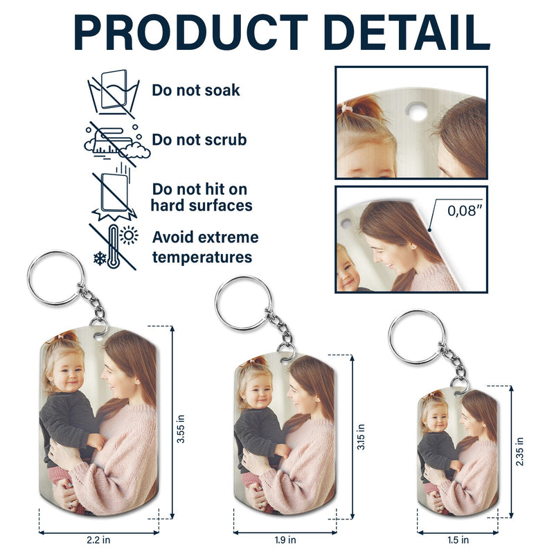 Custom Photo Calendar The Moment You Became - Gift For Mother, Father - Personalized Aluminum Keychain