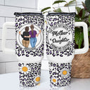 Knows No Distance - Gift For Mother And Daughter - Personalized 40oz Tumbler With Straw
