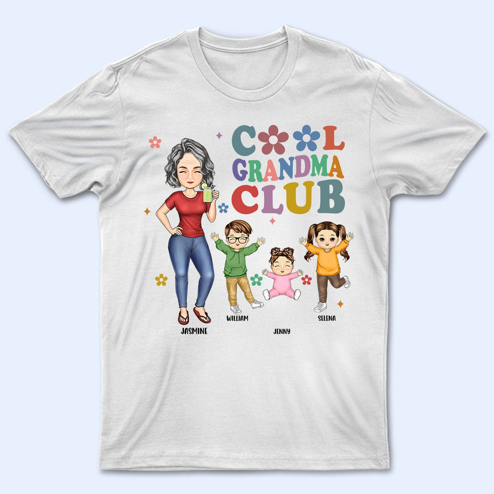 Cool Grandma Club - Gift For Grandma - Personalized T Shirt