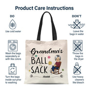Sac à balles de crochet - Cadeau pour grand-mère et maman - Sac en toile zippé personnalisé