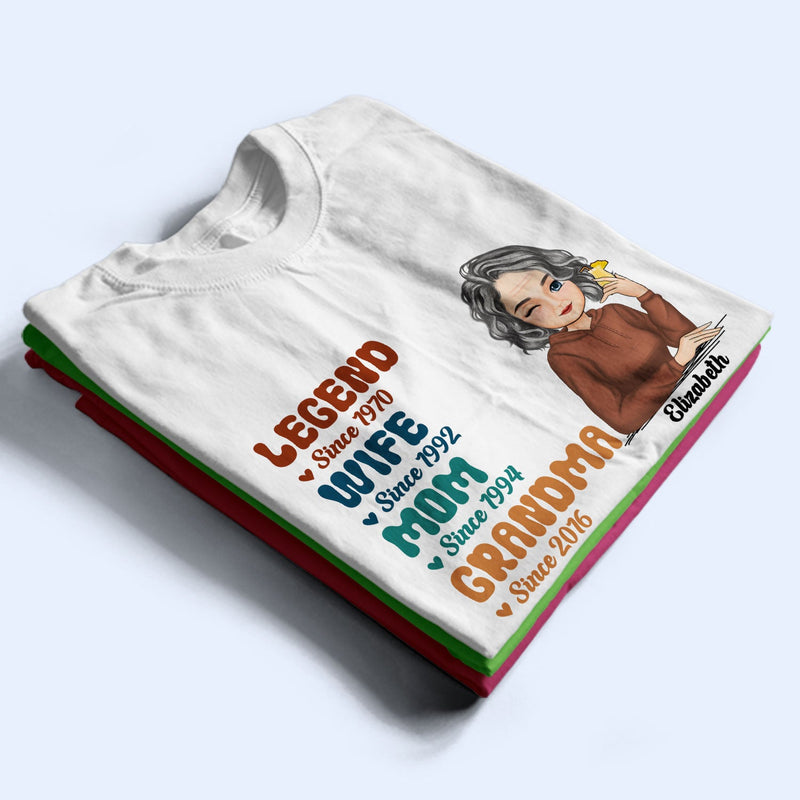 Legend Wife Mom - Gift For Mother - Personalized T Shirt