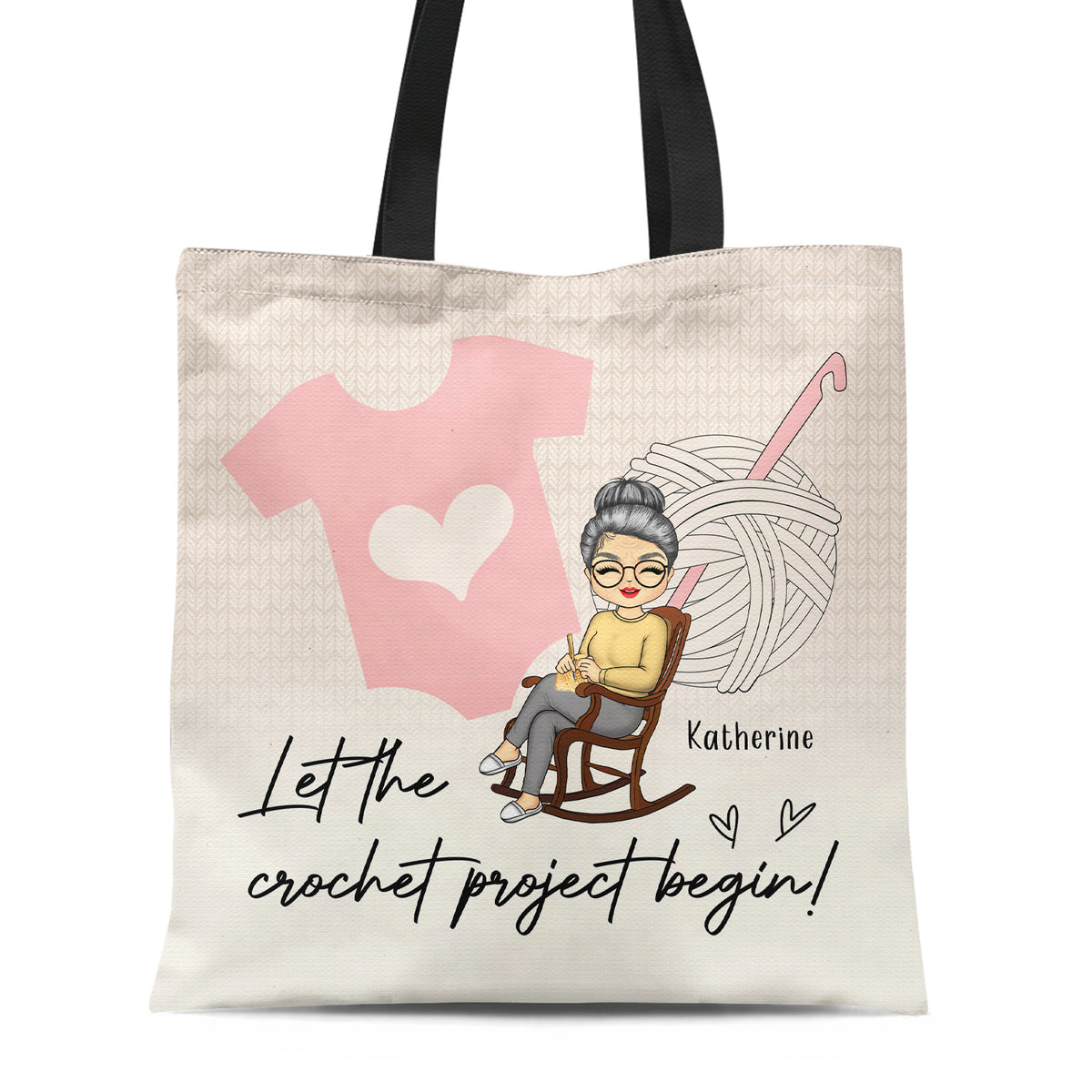 Personalized crochet bag sale