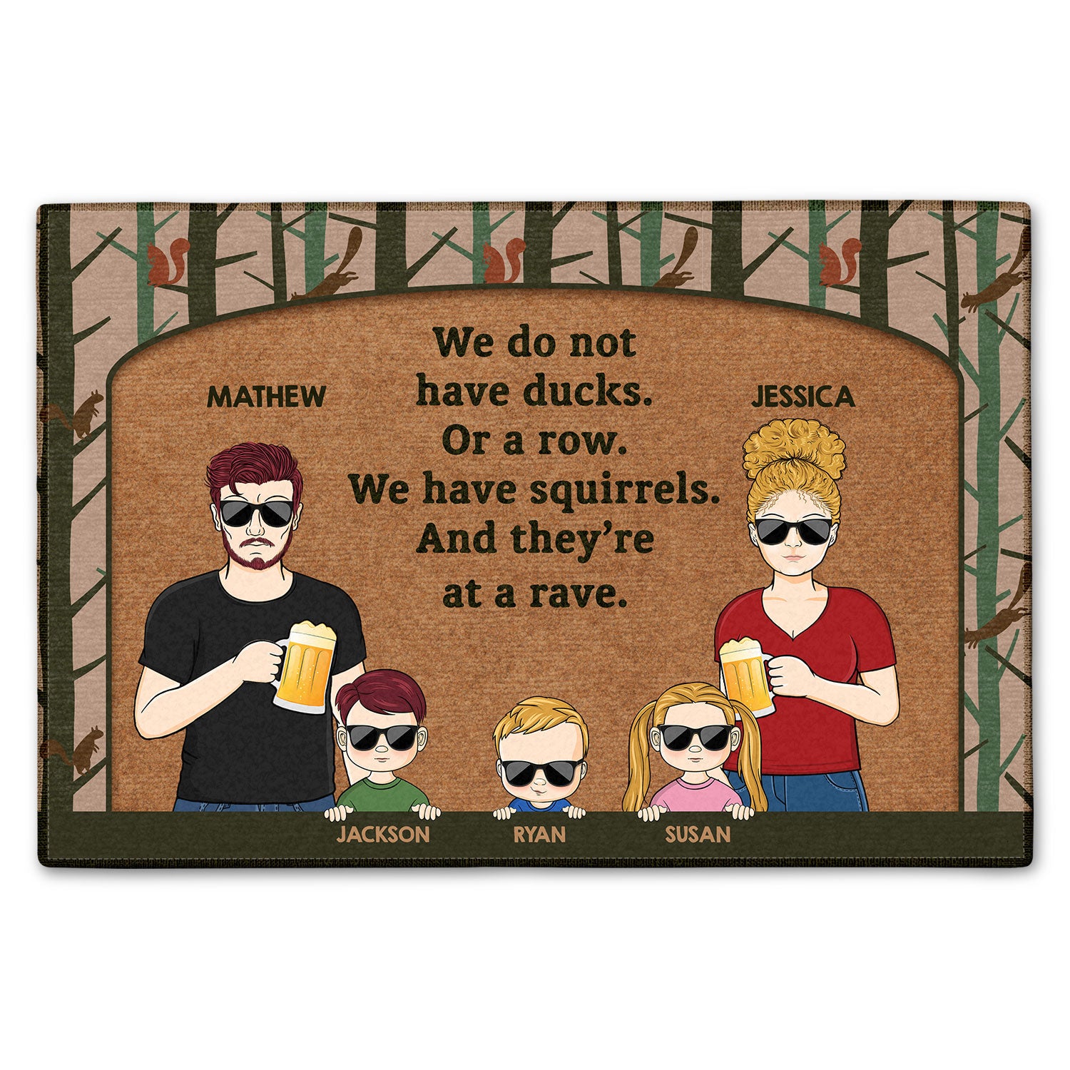 At A Rave - Gift For Mother, Father - Personalized Doormat