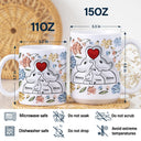 Elephant Love Family - Gift For Mother, Family - 3D Inflated Effect Printed Mug, Personalized White Edge-to-Edge Mug