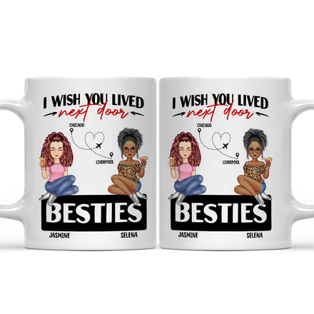 J'aimerais vivre à côté de chez toi ! Cadeau pour frères et sœurs et meilleurs amis ! Mug personnalisé