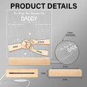 Calendar The Day You Became Our Daddy - Personalized 3D Led Light Wooden Base