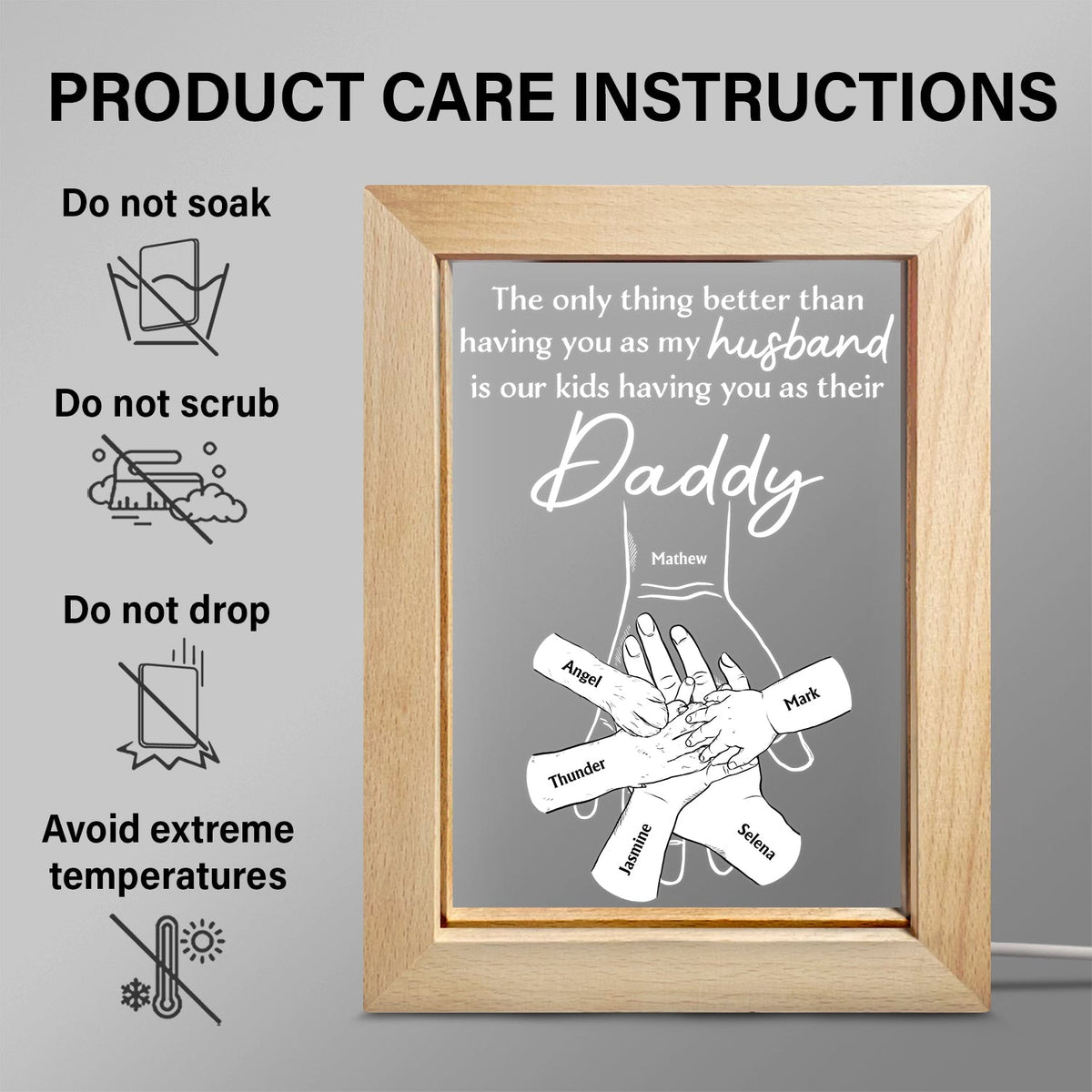 Having You As A Husband - Personalized Frame Lamp