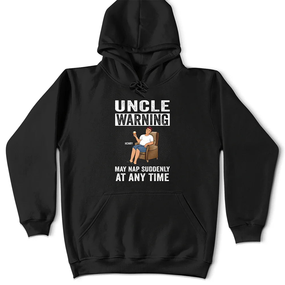 Grand-père avertit qu'il peut faire une sieste soudaine à tout moment - T-shirt personnalisé