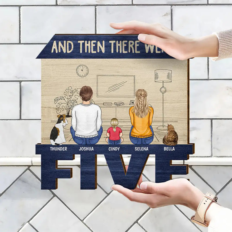 And Then There Were - Personalized Custom Shaped Wood Sign