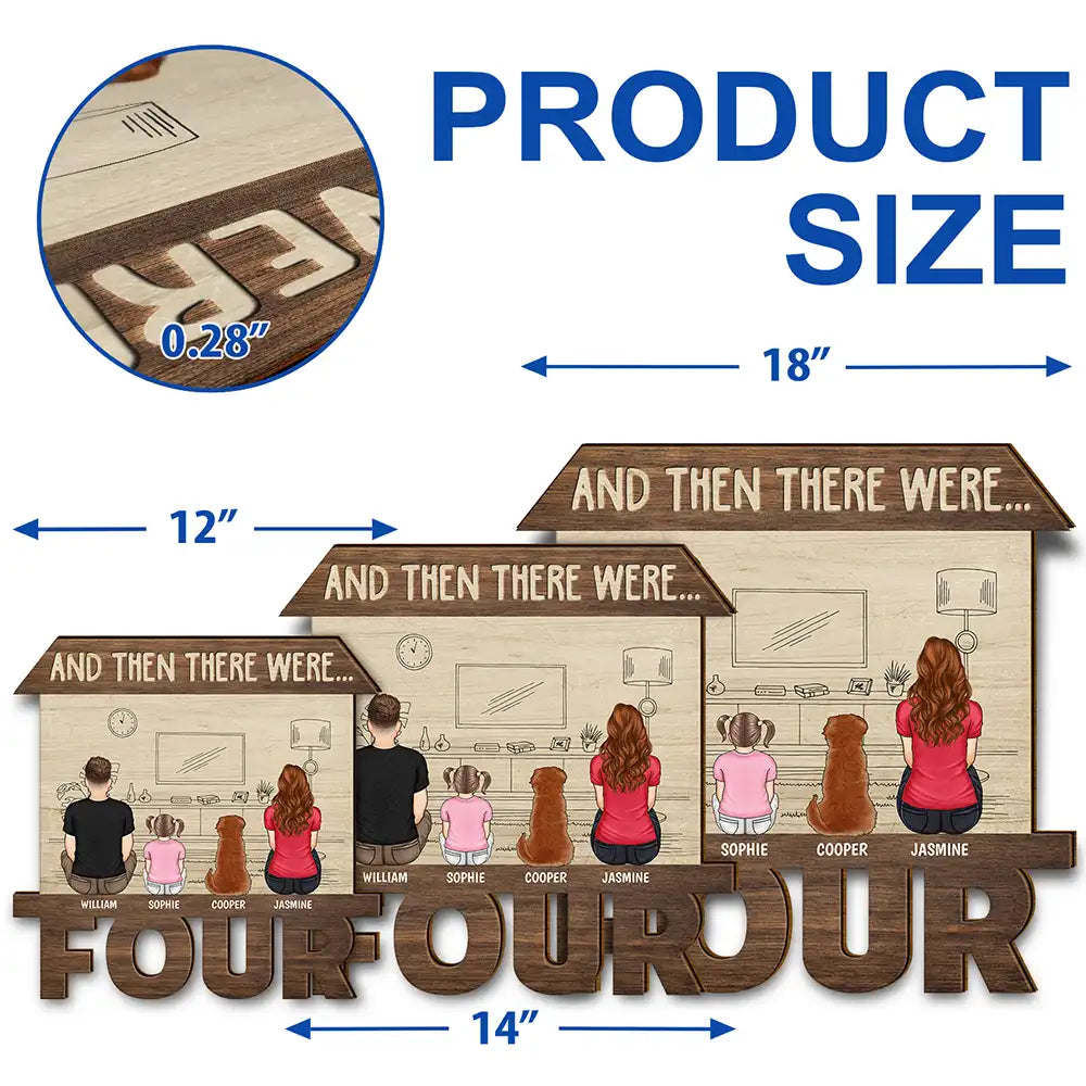 And Then There Were - Personalized Custom Shaped Wood Sign