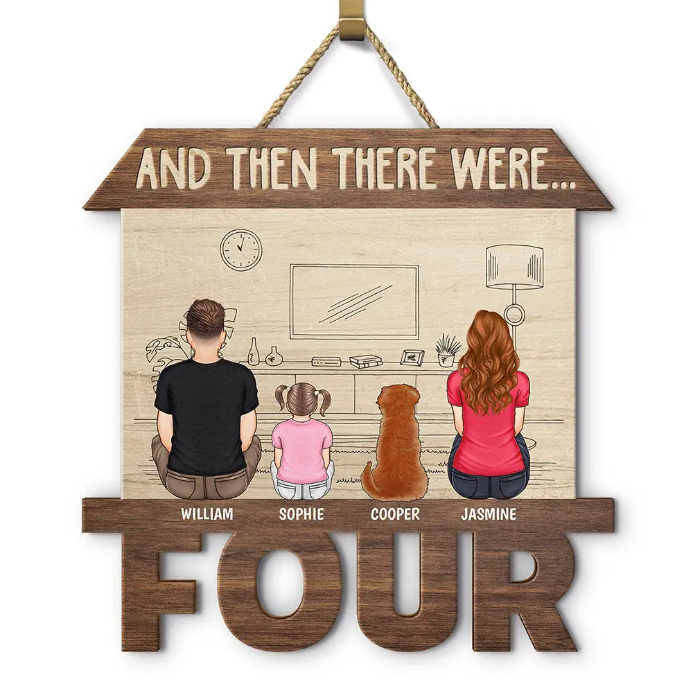 And Then There Were - Personalized Custom Shaped Wood Sign