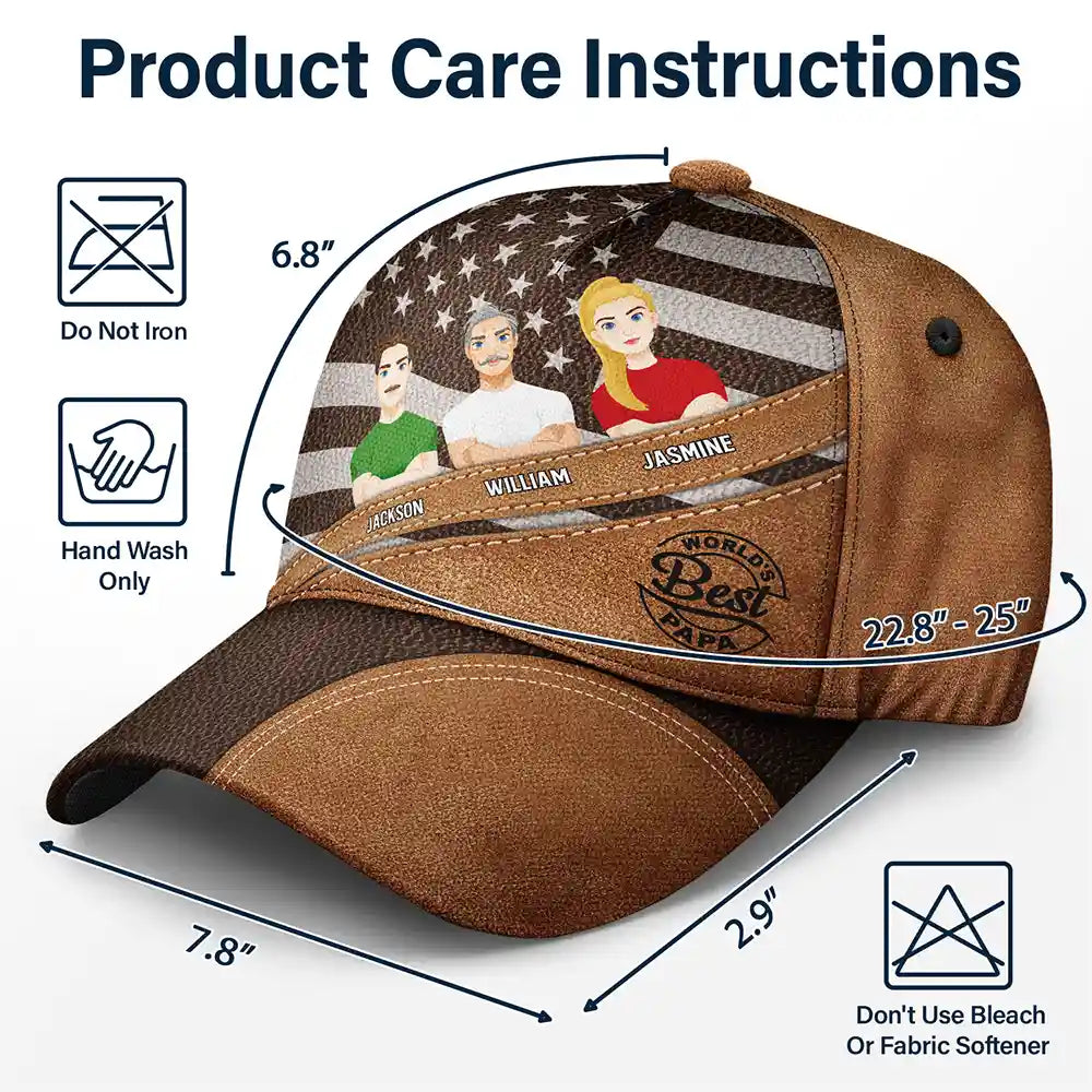 Meilleur papa du monde - Casquette classique personnalisée 