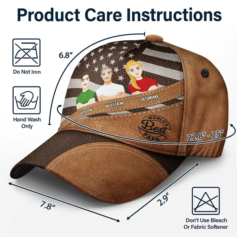 Meilleur papa du monde - Casquette classique personnalisée 