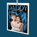 Custom Photo Vintage Daddy Drive Safe - Personalized Photo Air Freshener