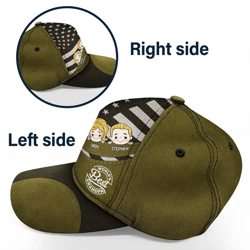 Best Dad Ever Star And Stripes - Personalized Classic Cap