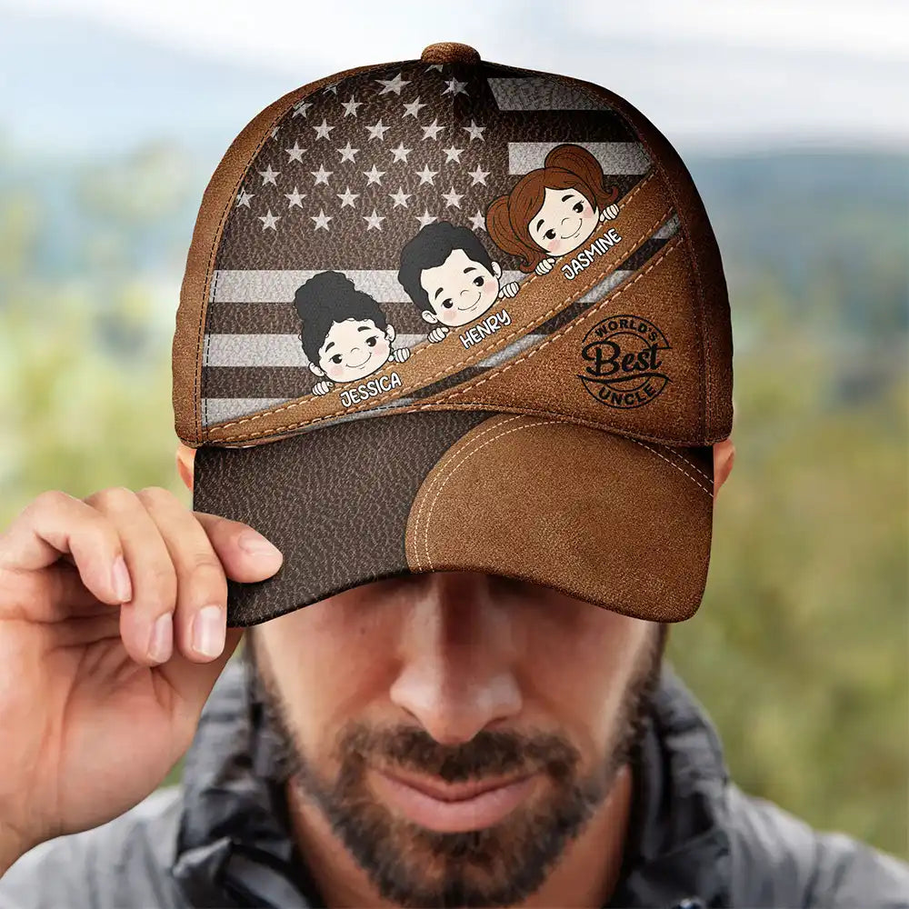 Best Dad Ever Star And Stripes - Personalized Classic Cap